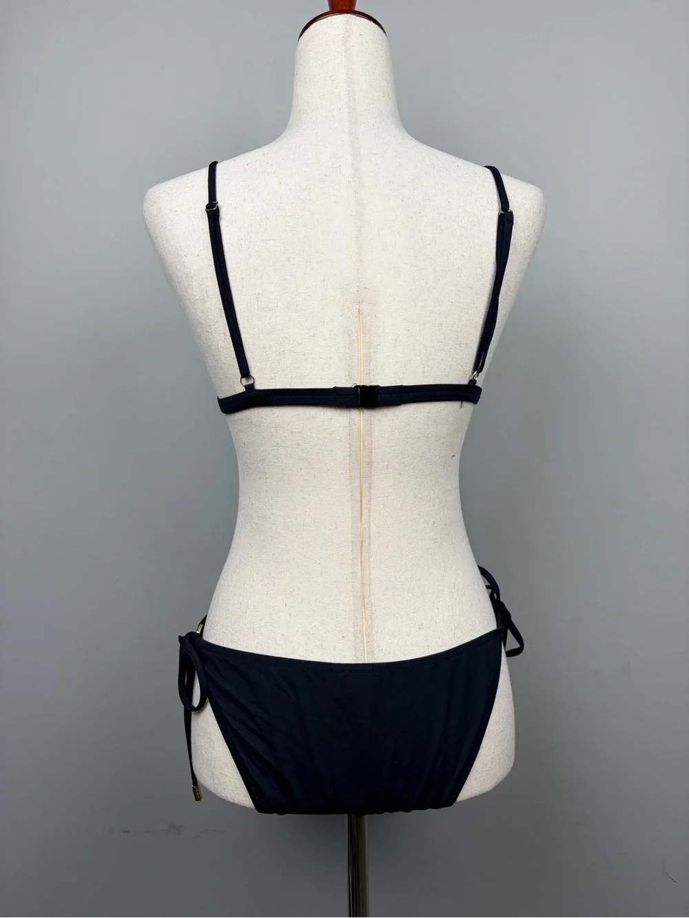 Melissa‎ Odabash Black Monokini One Piece Swimsuit Cutout Tie Sides Size 6